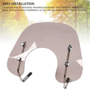 Motorcycle Windshield Acrylic Carbon Steel Reduce Airflow Scooter Wind - Foto 1 di 18