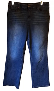 Bandolino Women’s Jeans Size 14 Dark Wash Slim Straight Stretch Denim - Picture 1 of 10