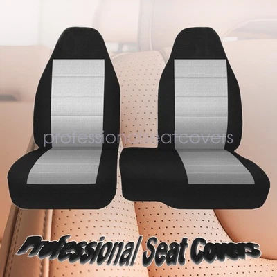 60/40 Highback Black/Gray Front Both Bench Seat Cover Fits 2004-2012 Ford Ranger - Image 1 of 4