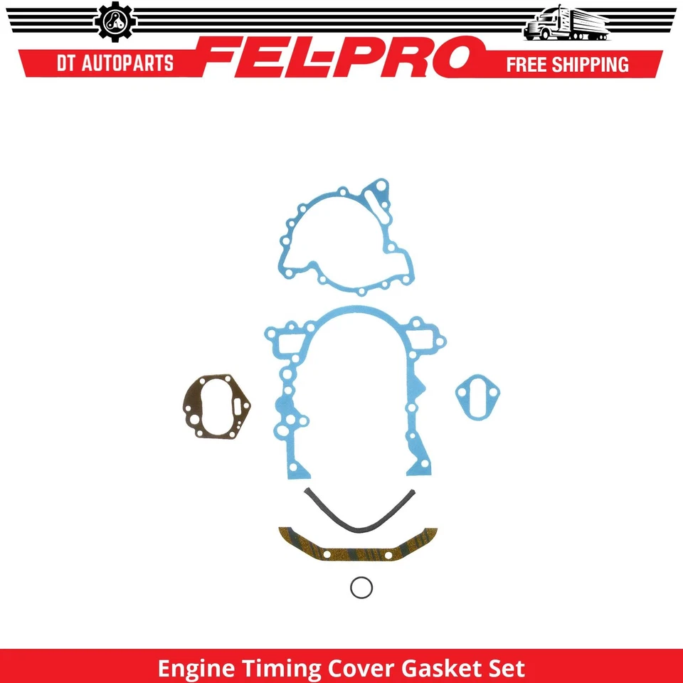Juego de juntas de cubierta de distribución de motor V8 Fel-Pro para Buick GS 350 1968-1969 5,7 L Foto 1 de 1