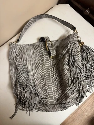 Bolso de Mano Gili Grande Hobo Cuero Pitón Serpiente Cartera de Hombro Foto 1 de 2