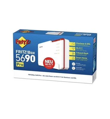 AVM FRITZ!Box 5690 Pro DSL Glasfaser Modem Router WLAN Mesh WiFi 7 BLACK DEALS! - Bild 1 von 4