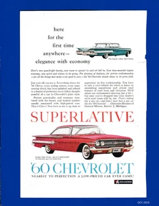 1960 Impala Sport Coupe & 4-Door Sport Sedan... Design Envy & Driveway Kudos - Picture 1 of 1