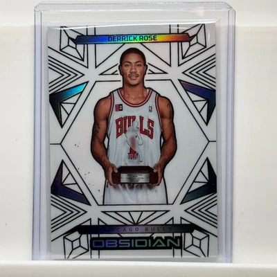 2024-25 Panini Obsidian Derrick Rose White Contra/3 SSP HOF Bulls Foto 1 de 4