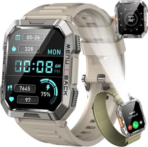 Smart Watch Men/Women ,100 Day Battery Life, Flashlight Compass 2 Wristband - Picture 1 of 7