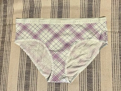 NUEVO CON ETIQUETAS VICTORIAS SECRET Algodón Elástico Hiphugger Panty Cuadros Verde L Foto 1 de 3
