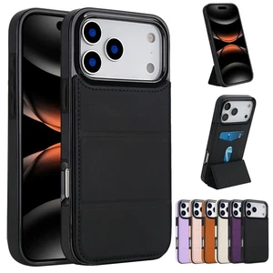 Shockproof Credit Card Slot tri-fold Stand Leather Case Cover For Apple iPhone - Picture 1 of 66