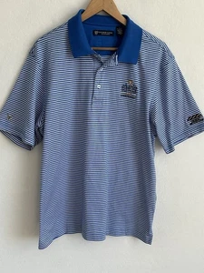 Charles Schwab Cup Championship Shirt Herren Large blau gestreift Polo Oxford Logo - Bild 1 von 10