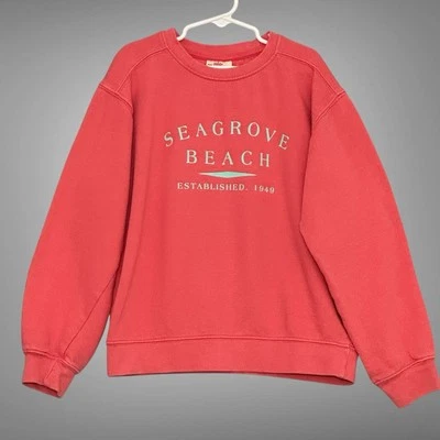 Seagrove Beach Kids Sweatshirt M 10/12 Coral Trading Co Crew Neck Pullover - Image 1 of 4