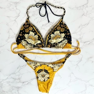 Sauvage 3 Piece Rhinestone & Chain Embellished Bikini $199 - Picture 1 of 10