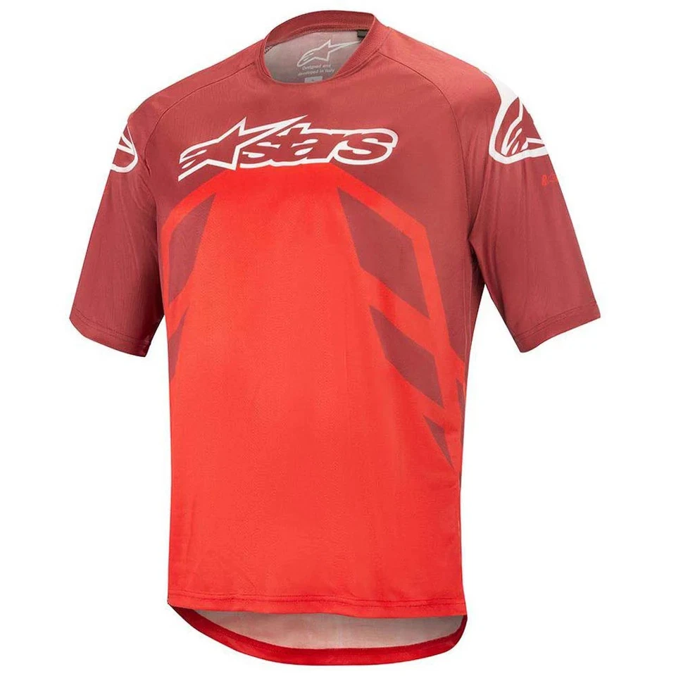 Alpinestars Men’s Racer V2 SS Jersey – Burgundy Bright Red White, Large - Image 1 of 1