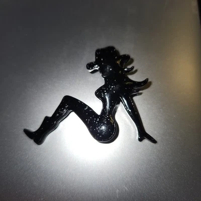 Broche prendedor vaquera silueta occidental negro Foto 1 de 4