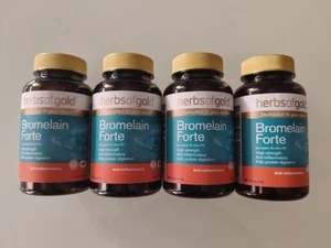 HERBS OF GOLD BROMELAIN FORTE CAPSULES x4 BNIP, SEALED - Picture 1 of 4