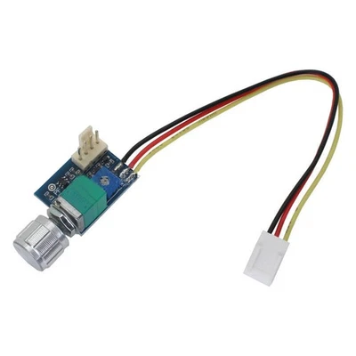 DC 12V Manual 4-wire PWM Fan Speed Controller With Knob Switch Fan Speed Control - Image 1 of 4