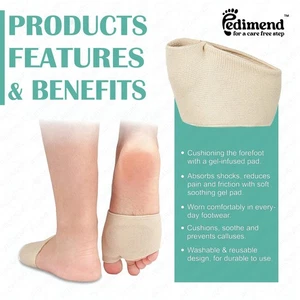 Fußballen Gel Cushion Sleeves - Mittelfuß Stützpolster für Gehen, Laufen - Bild 1 von 25