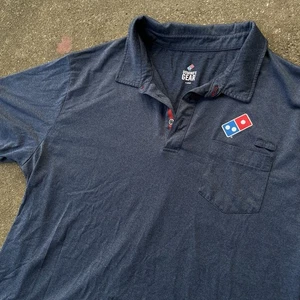 Dominos Pizza Gear Men's Shirt Gray XL Polo Short Sleeve Uniform Short Sleeve - Picture 1 of 4