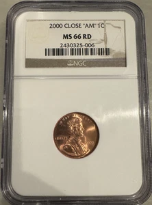 2000 Close "AM" Error 1C NGC MS66 RD - Picture 1 of 2