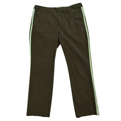 Pantalones para mujer LE SUPERBE St Honore color verde militar rayas laterales talla 8 W339 Foto 1 de 4