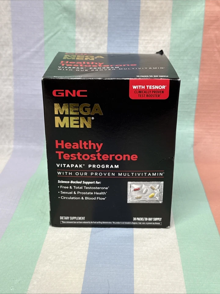 GNC Mega Men Healthy Test Vitapak 30 Packs 30 Day Supply Exp 12/25
