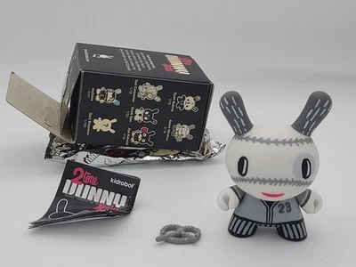 Kidrobot 2010 Dunny 2Tone By Aaron Meshon 3" Vinyl Figure Baseball Pretzel 2/16 - Image 1 of 4