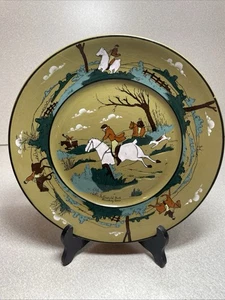 DELDARE WARE 10 1/8” PLATE THE FALLOWFIELD HUNT - Breaking Cover - Artist Signed - Picture 1 of 17