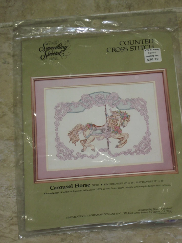 Kit de punto de cruz algo especial contado carrusel caballo 50388 NUEVO de colección ++ Foto 1 de 1