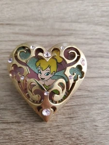 Prendedor Disney Campanilla Corazón Febrero Pin Rosa Piedra Natal LE2500 2010 - Imagen 1 de 3