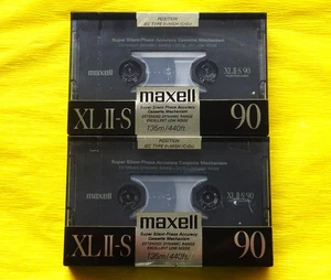 2x MAXELL XL II-S 90 Cassette Tapes 1988-1989 + OVP + SEALED + Made in England + - Picture 1 of 2