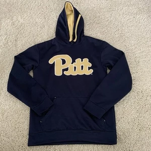 Pitt Panthers Hoodie Mens Small Navy Blue Champion Pullover Sweatshirt NCAA - Picture 1 of 6