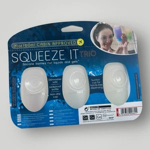 Go Travel Squeeze It Trio 3x60ml Flaschen Flüssigkeiten und Gel - Bild 1 von 5