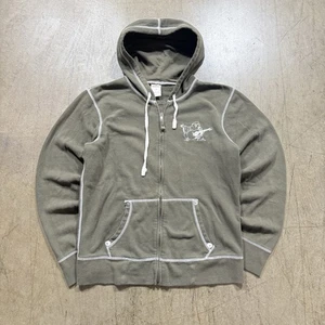 True Religion Hoodie Herren Größe Medium durchgehender Reißverschluss bestickt USA Vintage Y2k - Bild 1 von 10
