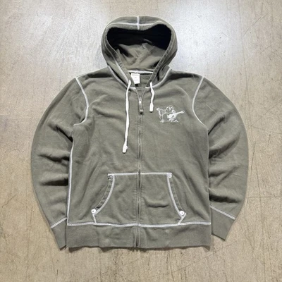 Sudadera con Capucha True Religion Para Hombre Talla Mediana Cremallera Completa Bordada EE. UU. De Colección Y2k Foto 1 de 4