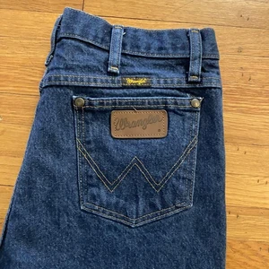 Pantalones de mezclilla Wrangler para hombre 33x36 azul calce ajustado 36MWZ vaquero occidental 100 % algodón - Imagen 1 de 11