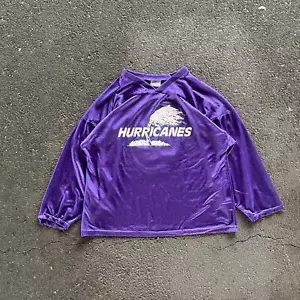Vintage 90s Hurricanes Mesh Jersey Purple Long Sleeve Large Sportswear - Picture 1 of 5