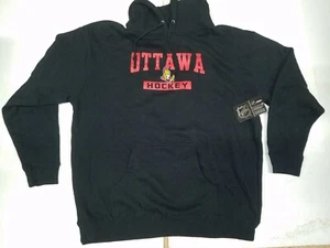 NEW OTTAWA SENATORS PULLOVER SWEATSHIRT HOODIE MEN SIZE XXL BLACK HOCKEY NHL - Picture 1 of 4