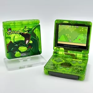 Game Boy Advance SP Custom IPS Backlit Screen UV Printed Shell Rayquaza Pokemon - Bild 1 von 5