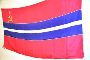 100%Original Soviet union silk Flag Kyrgyz SSR 15 republic 90 to 180 cm - Foto 1 di 4