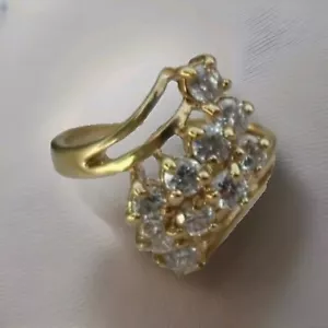 Electroplated Yellow Gold Ring (Vintage Cluster) SIZE 8 - Picture 1 of 1