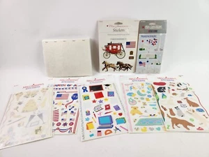 Lot Mrs. Grossman's Stickers Sheets Dogs Cats Patriotic Textured Papier School - Picture 1 of 11