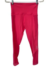 Lorna Jane Mesh High Waist Pull On Leggings Size Medium Pink Athleisure Yoga - Picture 1 of 7