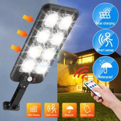 TRUSTEDPLCSUPPLIER Outdoor Solar Street Light Motion Sensor Lamp Commercial Dusk-To Dawn Flood Lamp
