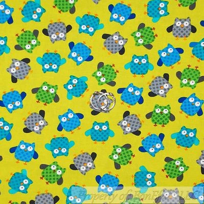 BonEful Tela FQ Algodón Edredón Verde Búho Pájaro Punto Azul Blanco Lunares Niños Divertido S Foto 1 de 4
