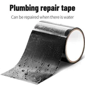 Schwarzes Band stark wasserdicht 4"x5' gummiert dicke Dichtung Stop Lecks Band schwarz - Bild 1 von 5