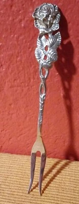 Hildesheimer Rose • Vorlegegabel • 13 cm • Punze 100 - Bild 1 von 4