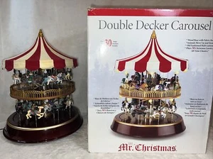 Mr. Christmas Double Decker Carousel. Lights & Music 1994 Double Tier. Read! - Picture 1 of 23