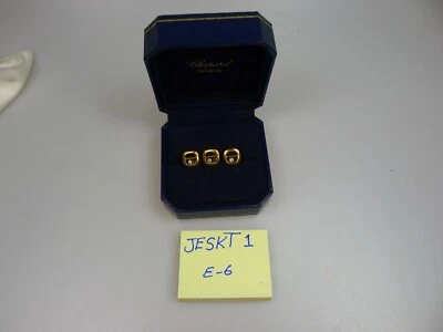 Chopard 18K Yellow Gold Happy Diamond 3 Tuxedo Studs - Image 1 of 3