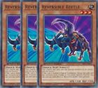 Yugioh - Reversible Beetle x 3 - 1st Edition NM - Free Holographic Card