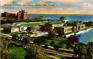 Museum of Science & Industry Jackson Park Chicago Illinois Linen Postcard - Picture 1 of 2