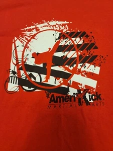 AmeriKick Martial Arts Shirt Mens 2XLarge MMA Mixed Red 335 - Picture 1 of 9