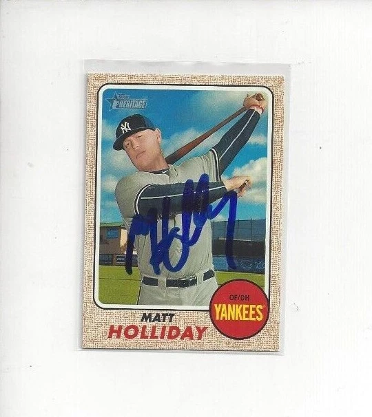 2017 Topps Heritage Matt Holliday Autographed Card In Person TC218 - Image 1 of 1